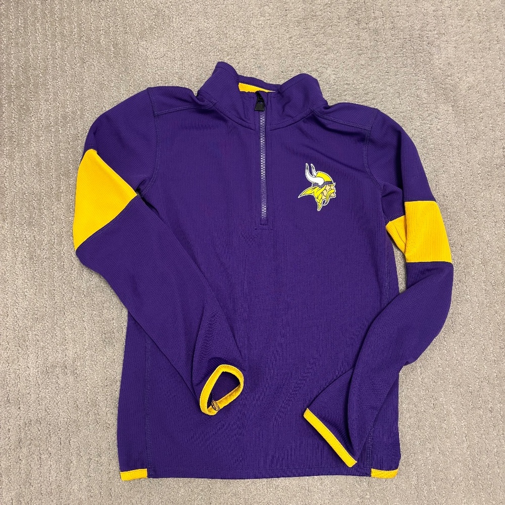 Minnesota Vikings, quarter zip shirt, boys, size small or 8